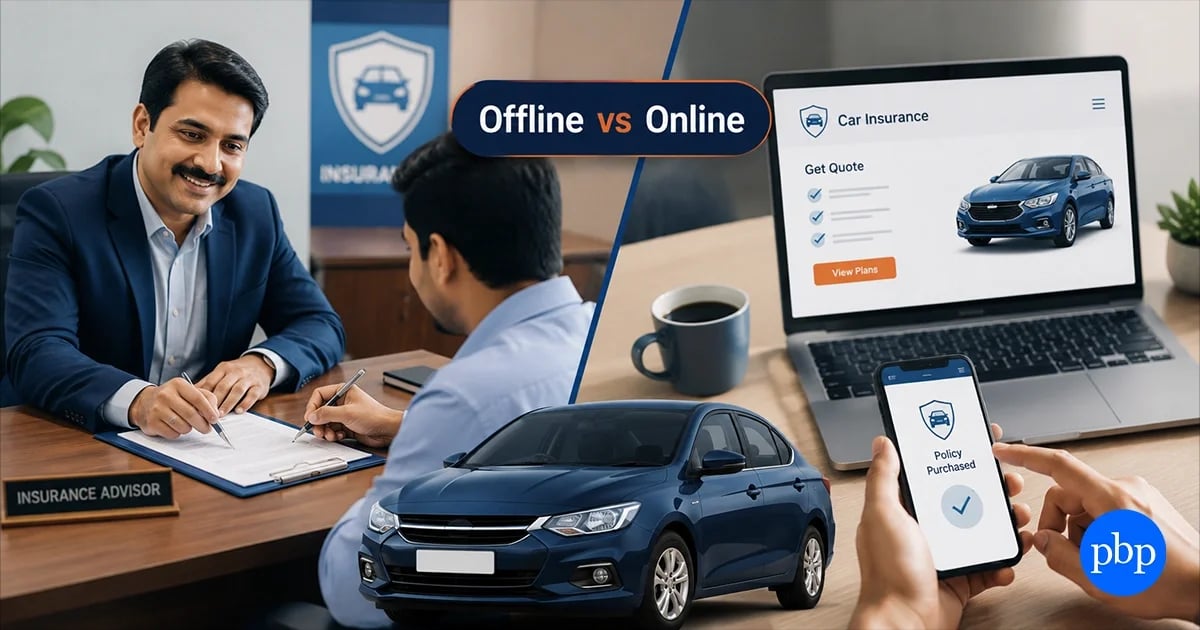 Offline vs Online Car Insurance : Which Is Better in 2026?
